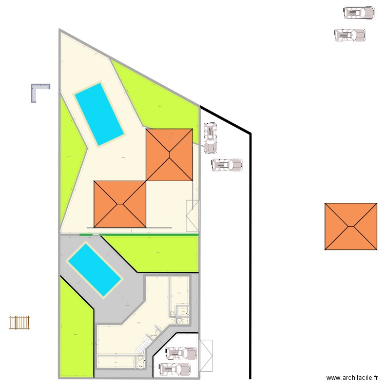 chez Issa V 2V4. Plan de 13 pièces et 1207 m2