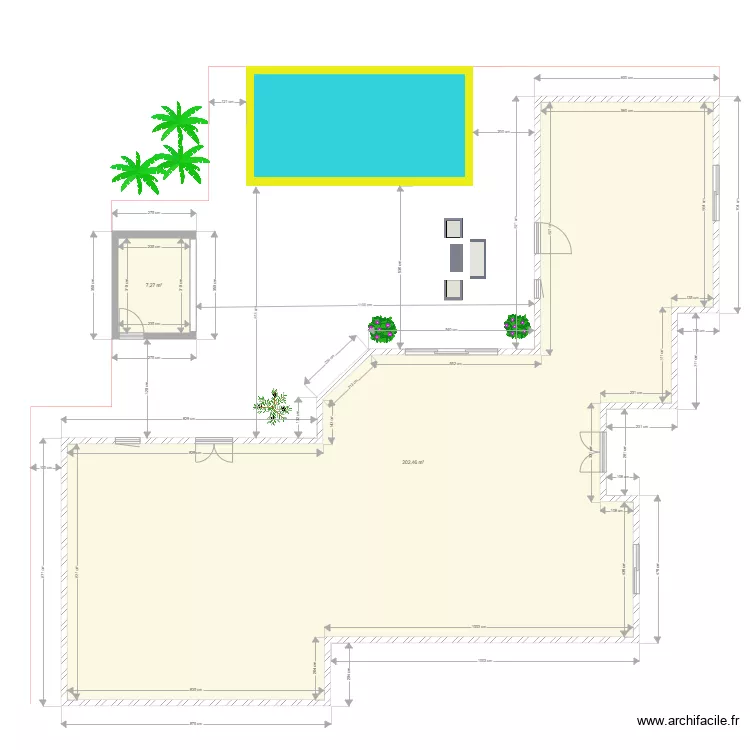 ALBERTO. Plan de 2  et 210 m²