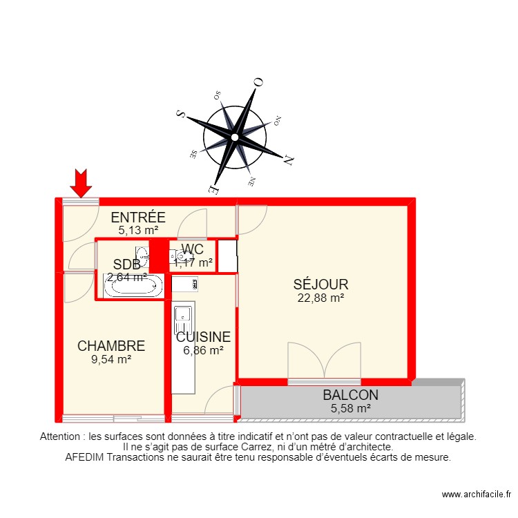 BI 20329 - . Plan de 9 pièces et 67 m2