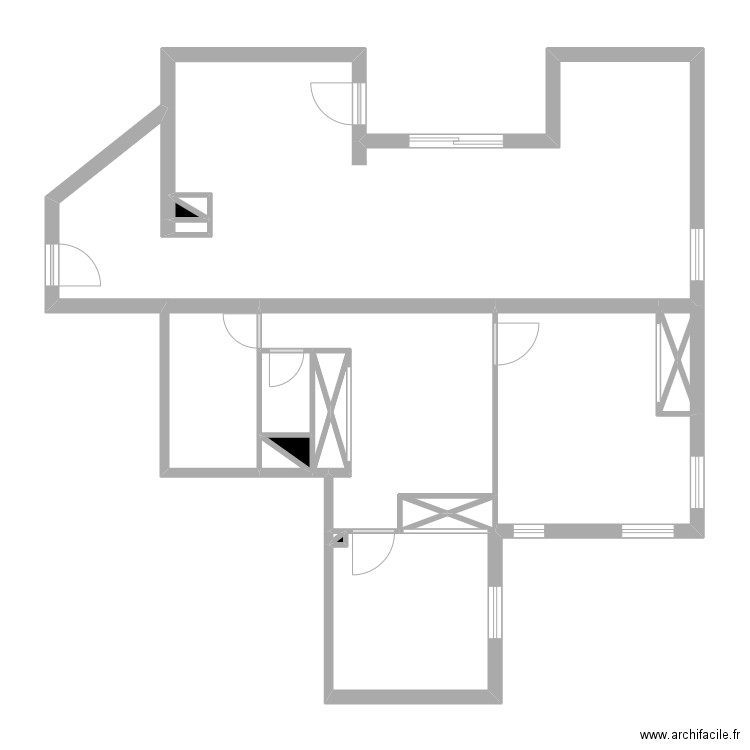 T3 GOUDOT. Plan de 24 pièces et 87 m2