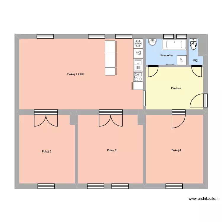 U Stromovky 265, byt 4. Plan de 10  et 90 m²