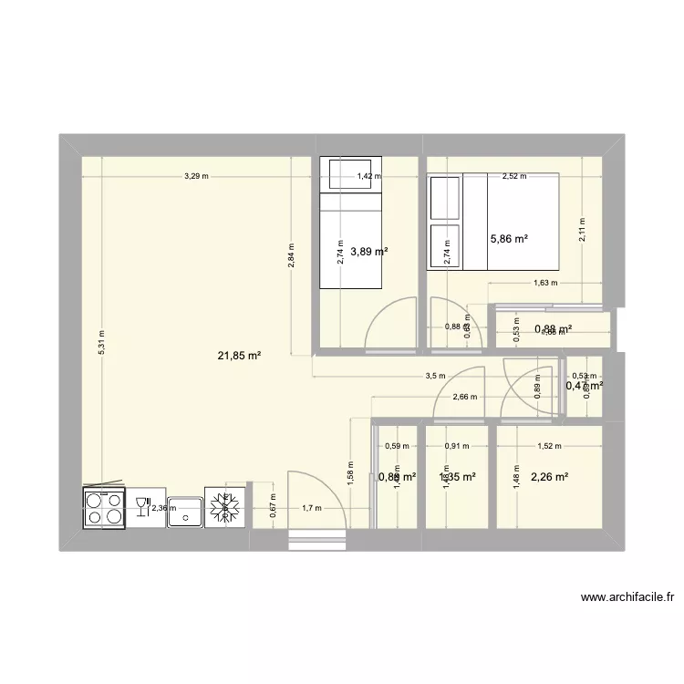 plan 3. Plan de 8 et 37 m² plan 3. Plan de 8 et 37 m²