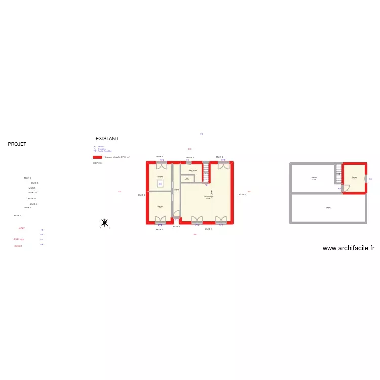 BENCHABANE_ Existant. Plan de 11 Pièces et 150 m² BENCHABANE_ Existant. Plan de 11 Pièces et 150 m²