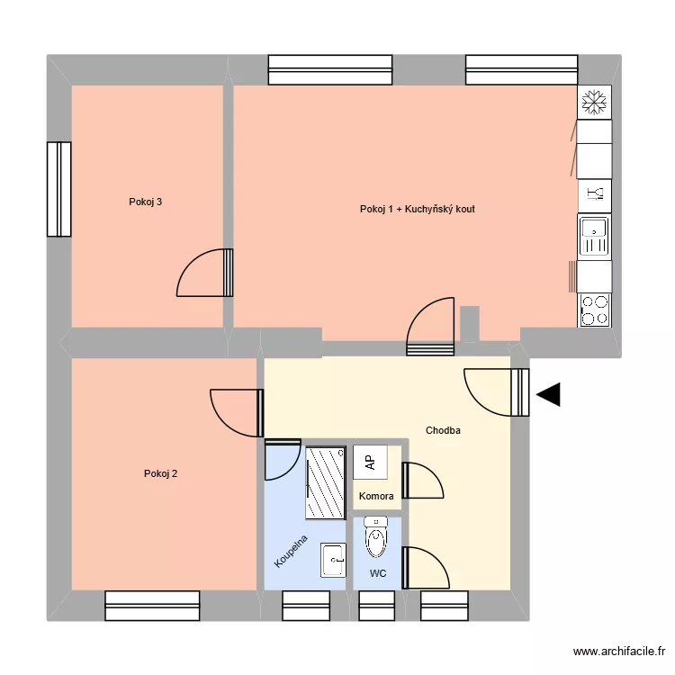 Kapit&aacute;na Jasioka 729, byt 1. Plan de 11  et 188 m²