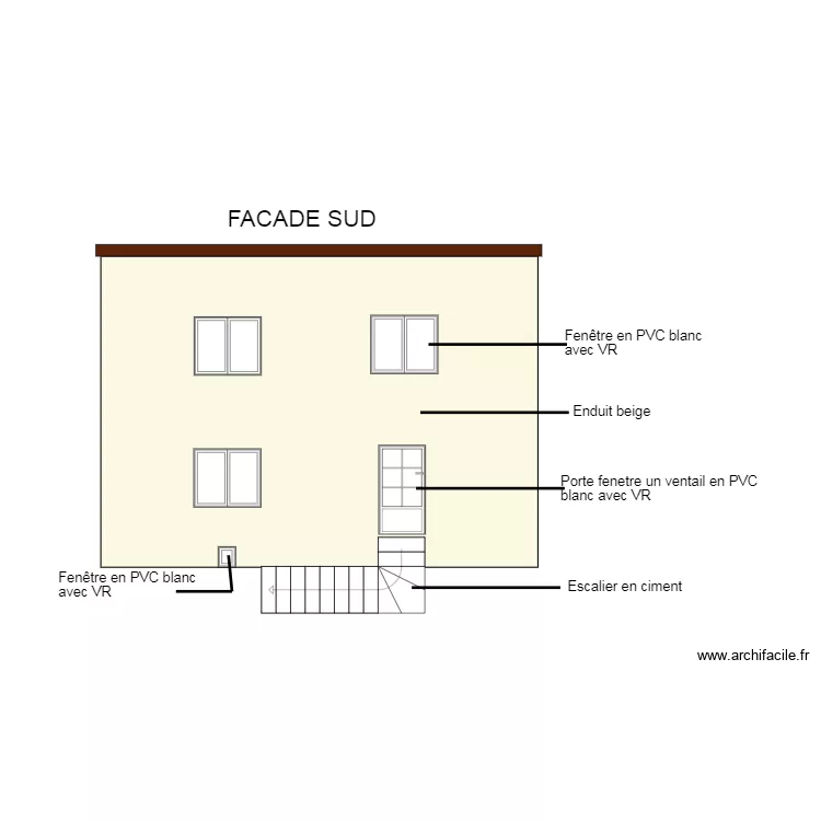 FACADE SUD CLAMART creation. Plan de FACADE SUD CLAMART creation. Plan de