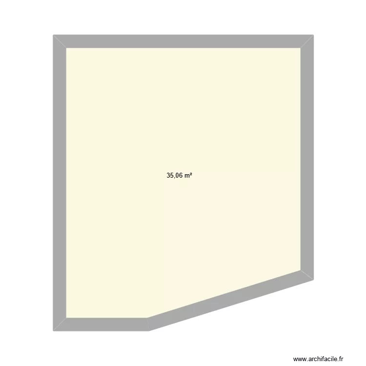 Raccordement. Plan de 1  et 35 m²