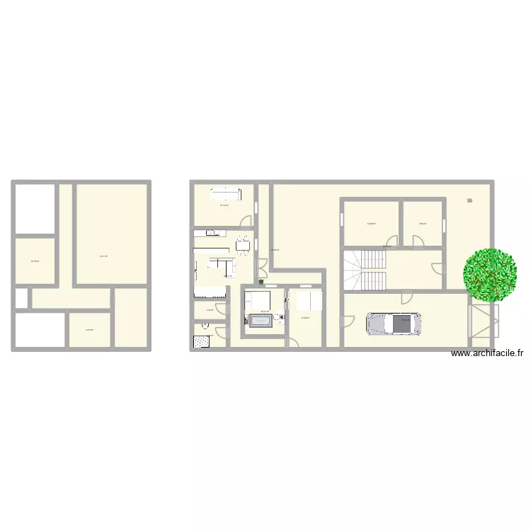 NADIR. Plan de 14  et 326 m²