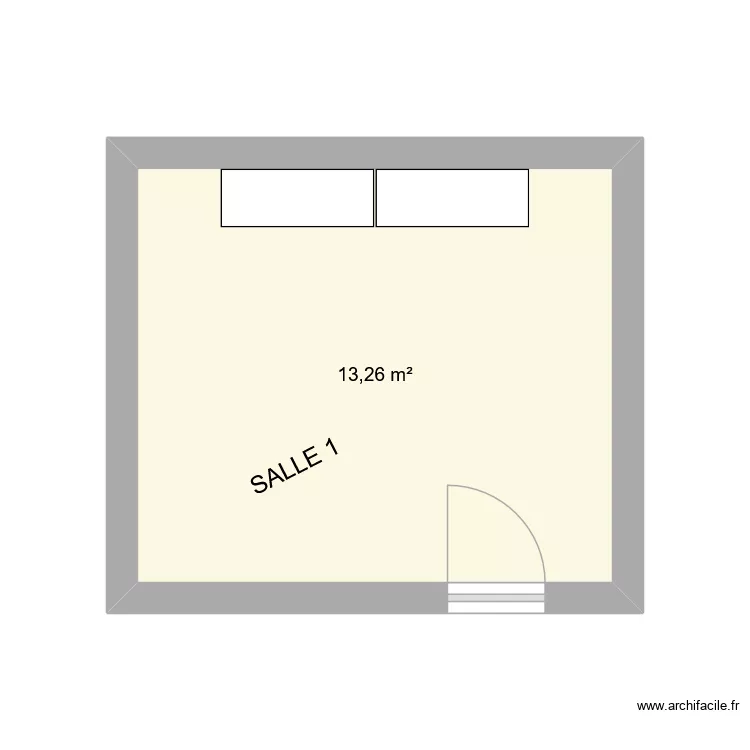 Plan ETAGE_Archives ex_CCM. Plan de 1  et 13 m²
