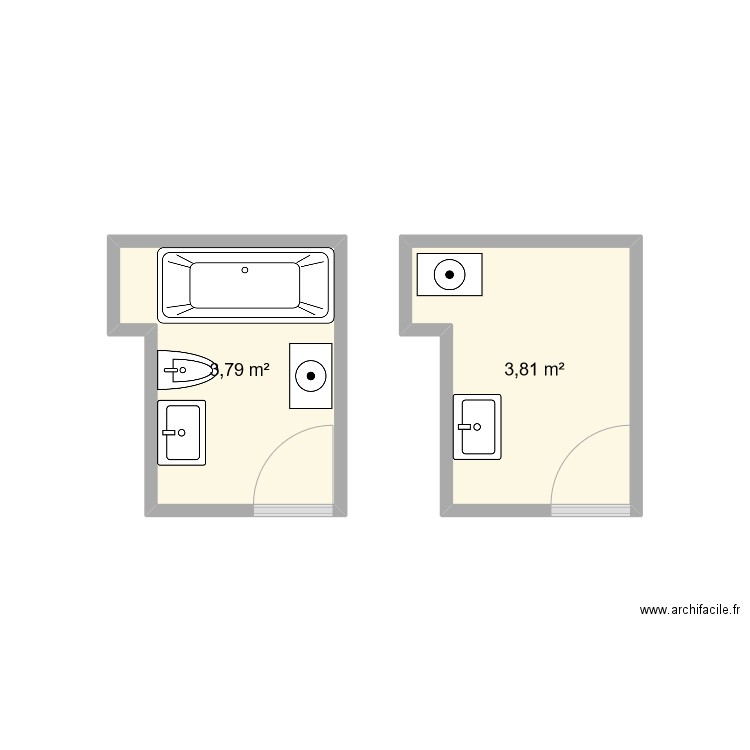 Salle de bain Dereymez. Plan de 0 pièce et 0 m2