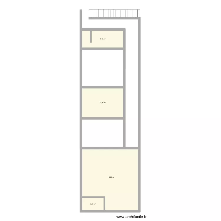Local KP. Plan de 4  et 58 m²