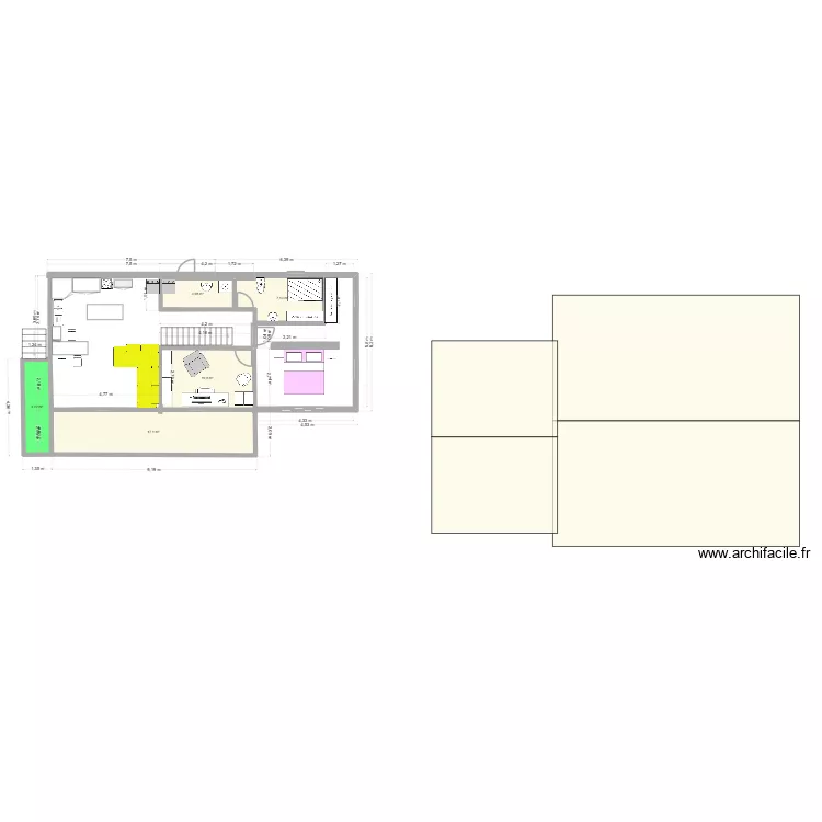 Petite maison. Plan de 