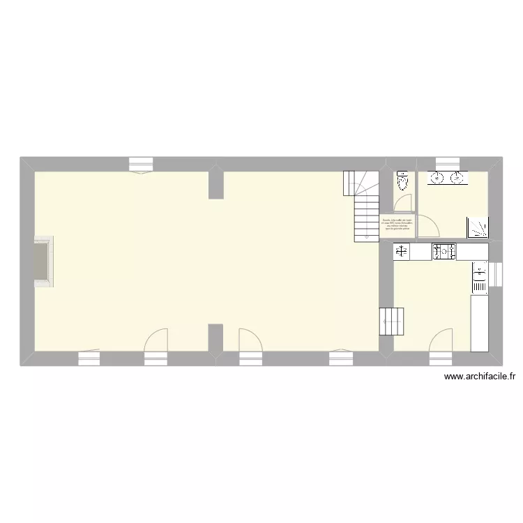 Proposition M&eacute;tairie - E. le Grelle. Plan de 