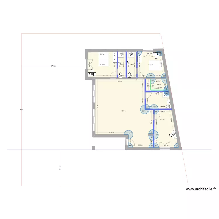 palaiseau terrain 350ke rdc+masse PC. Plan de 