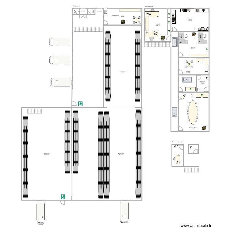 Collibry plan 2. Plan de 16 pièces et 667 m2