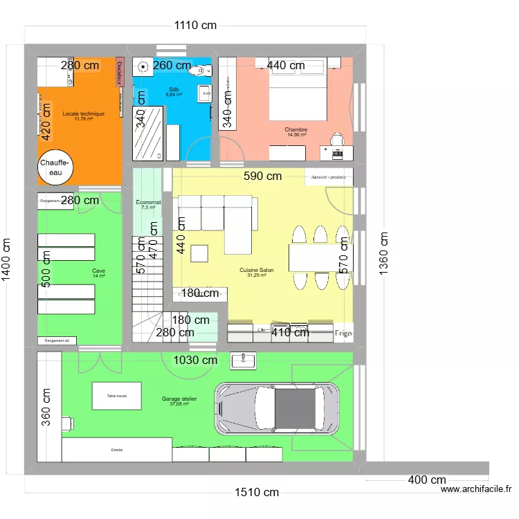 maison 4.0. Plan de 31  et 481 m²