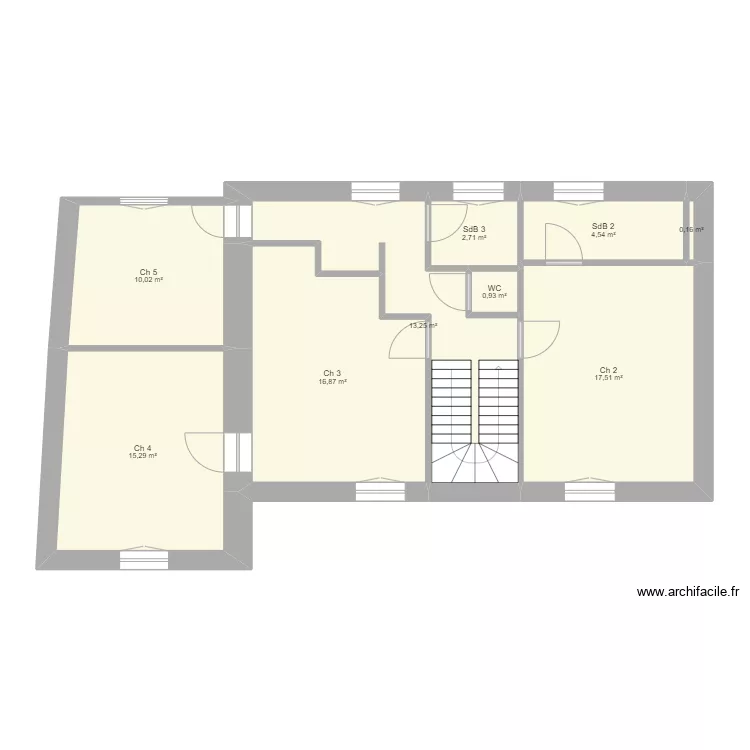 Clos Franc R+1. Plan de 