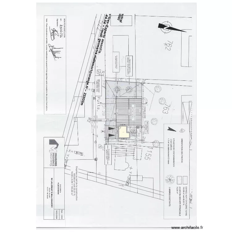 sss. Plan de 1  et 16 m²