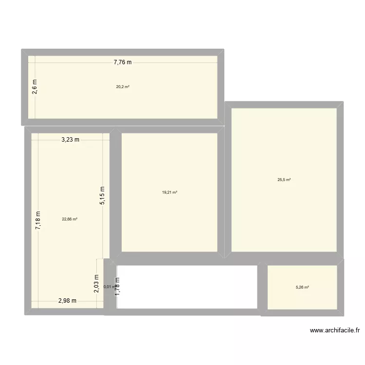 PLAN ETAGE. Plan de 6  et 93 m²