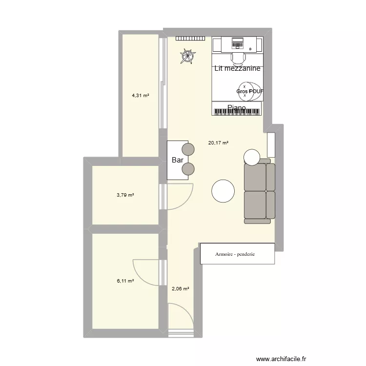 Appartement 195, 15eme arrondissement. Plan de 5 et 36 m² Appartement 195, 15eme arrondissement. Plan de 5 et 36 m²