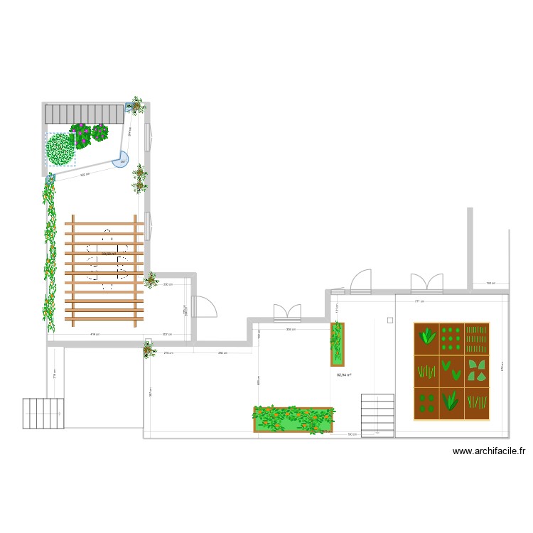 am&eacute;nagement terrasse essai1. Plan de 0 pièce et 0 m2