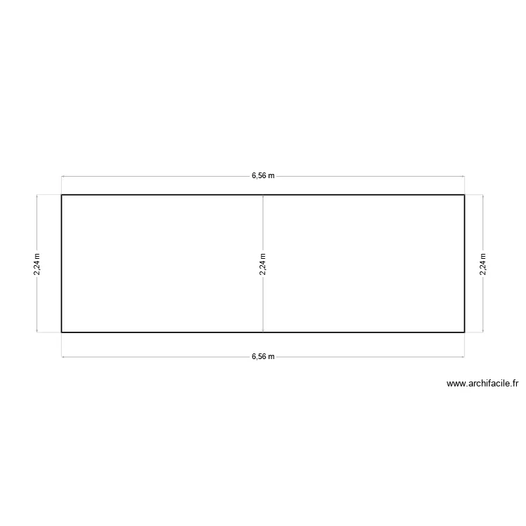 vue de cote \"ouest\" avant travaux. Plan de 