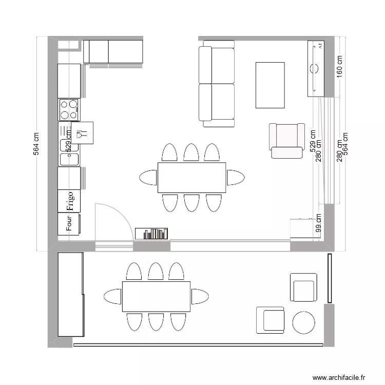 Cuisine balcon. Plan de Cuisine balcon. Plan de