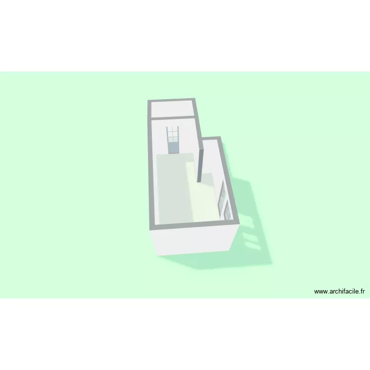 CUISINE VIERZON. Plan de 2 pièces et 18 m²