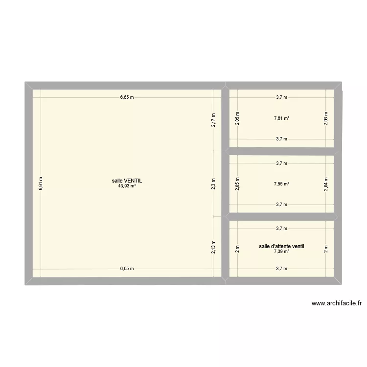 SAlle de ventilation + BOX. Plan de 4 et 66 m² SAlle de ventilation + BOX. Plan de 4 et 66 m²