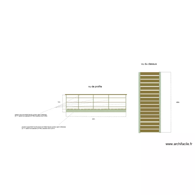 PC 9 D&eacute;tails passerelle. Plan de 