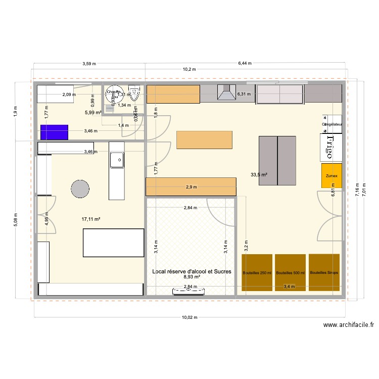 labo LMB SAVOIE. Plan de 4 pièces et 66 m2