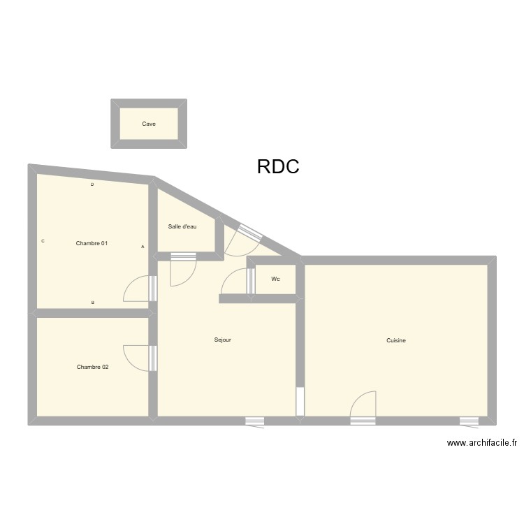 350602328. Plan de 7 pièces et 78 m2