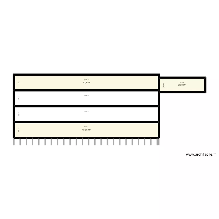 structure solives. Plan de 5  et 45 m²