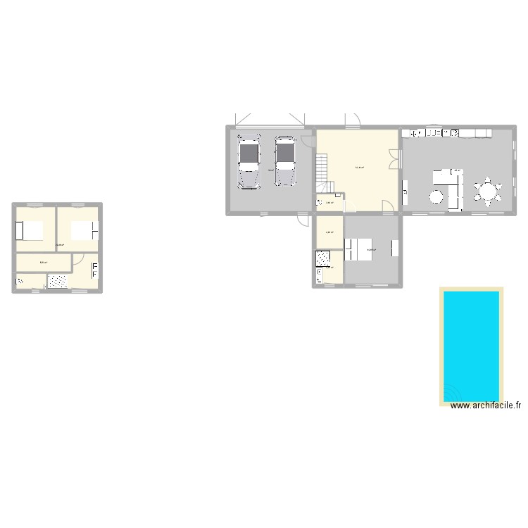 MAISON SENIOR. Plan de 9 pièces et 184 m2