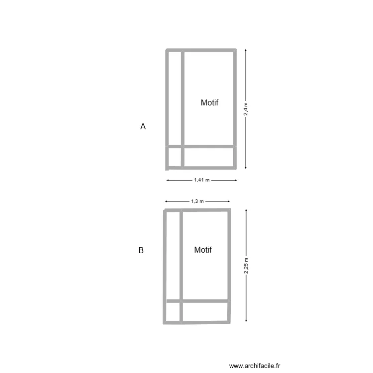 Portillon. Plan de 4 pièces et 4 m²