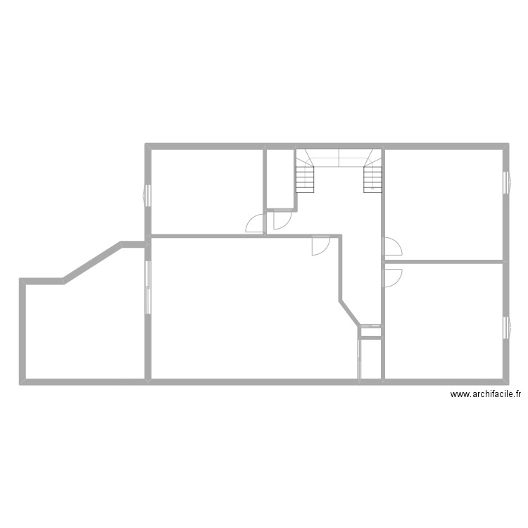 marchand r+1. Plan de 9 pièces et 186 m2