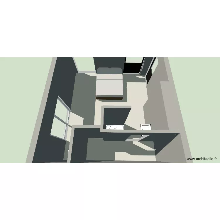 chambre rdc civrieux 2. Plan de 1 Pièce et 25 m²
