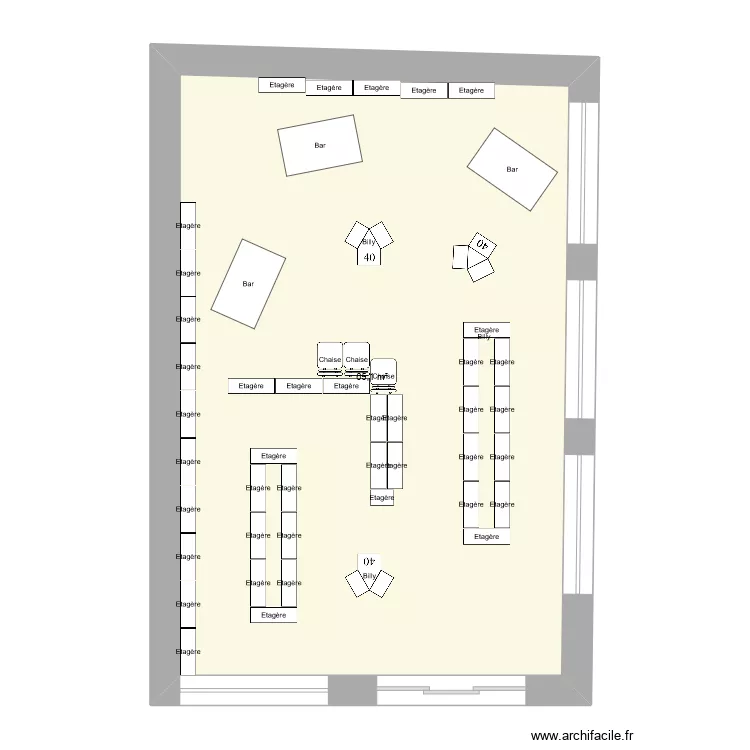 magasin fil 3'. Plan de 