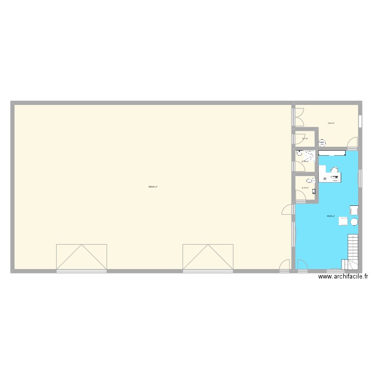 sci des marmottes. Plan de 6 pièces et 351 m2