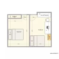 Bureau-chambre sans penderie