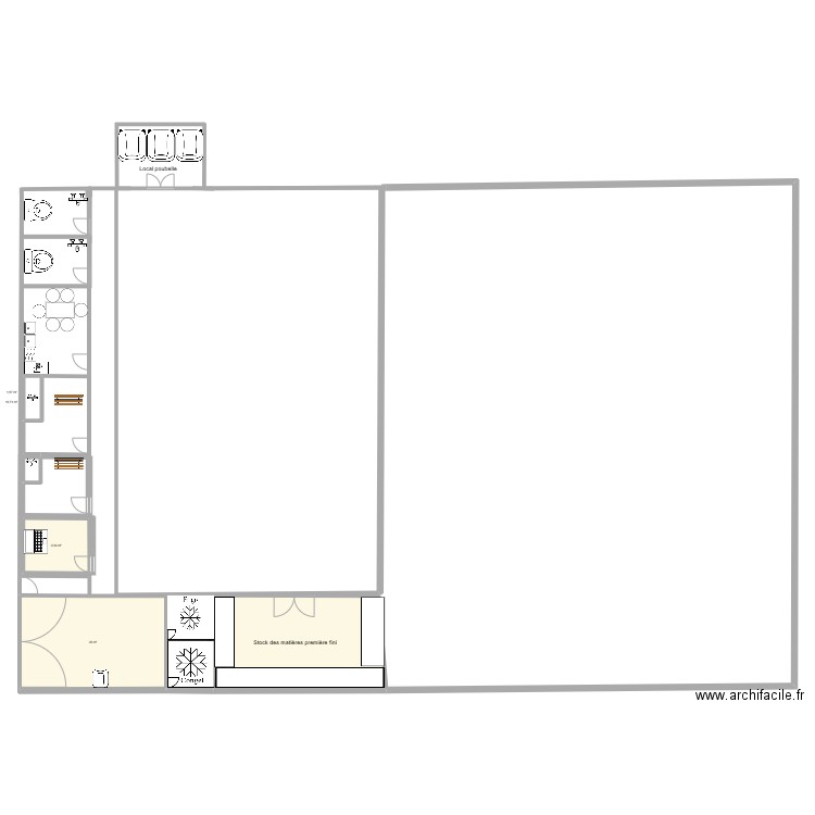 TFE. Plan de 8 pièces et 130 m2