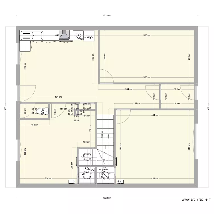 PROJET GAUDIN - RDC - PROJET. Plan de 