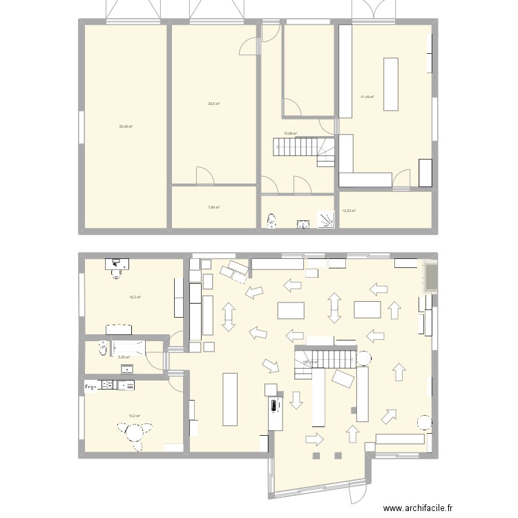 plan magasin jardin fleuri. Plan de 10 pièces et 283 m2