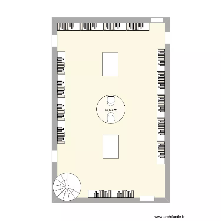 Etage 1+2 Biblitoheque . Plan de 
