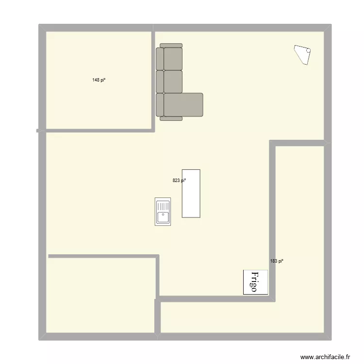 TERRAIN. Plan de 3  et 107 m²