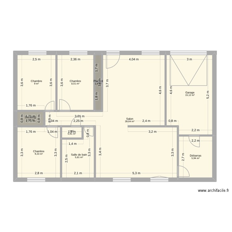 maison. Plan de 10 pièces et 97 m2