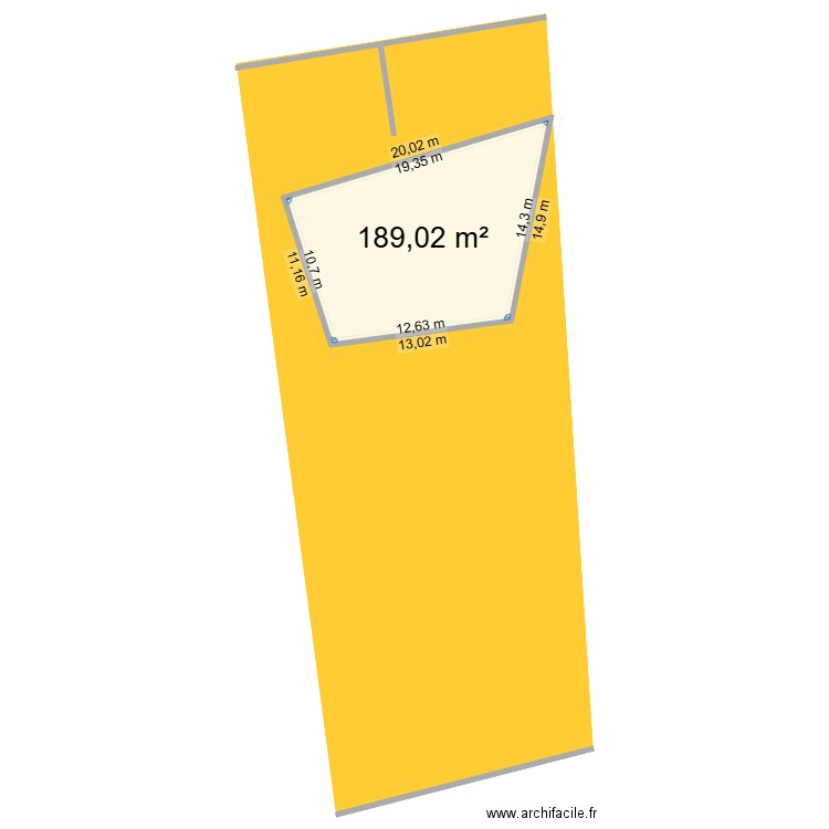 IMPLANTATION BK236. Plan de 1 pièce et 189 m2