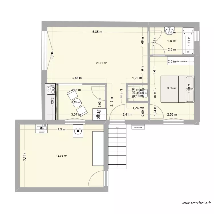 16 bis saix 81710. Plan de 6 Pièces et 63 m² 16 bis saix 81710. Plan de 6 Pièces et 63 m²