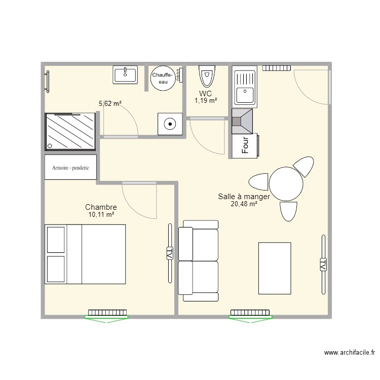 T1(1er etage). Plan de 0 pièce et 0 m2