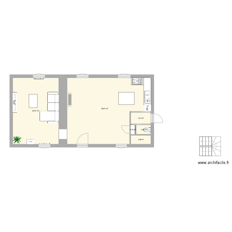 PLAN REZ-DE-CHAUSSEE. Plan de 0 pièce et 0 m2