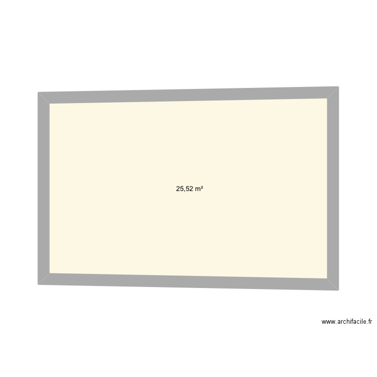 Cuisine cheminée. Plan de 1 pièce et 26 m2